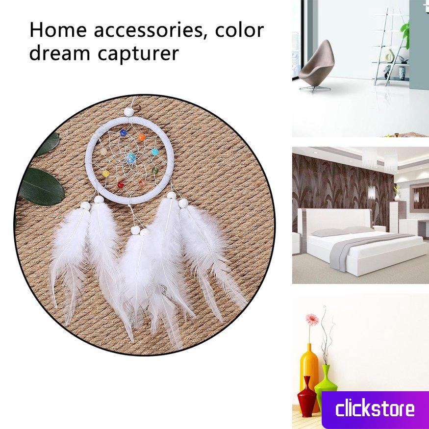 Phụ kiện trang trí Dream Catcher hình tròn màu trắng 2008