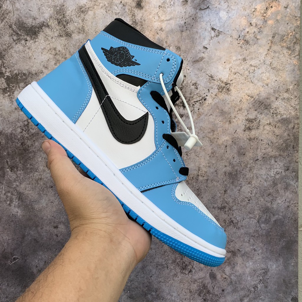 Giày Thể Thao Jordan 1 Cao Cổ Xanh Dương [Tặng Phụ Kiện] Giày sneaker JD High University Blue nam nữ Hot Hit 2021