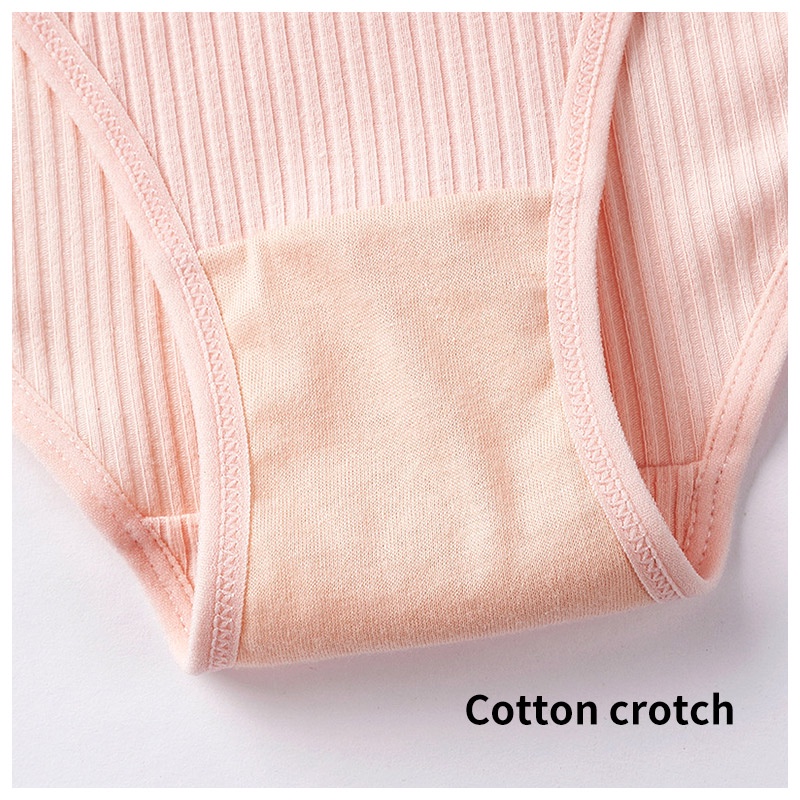 Set 3 quần lót nữ Zxyouping vải cotton mềm mại cạp thấp họa tiết sọc gợi cảm