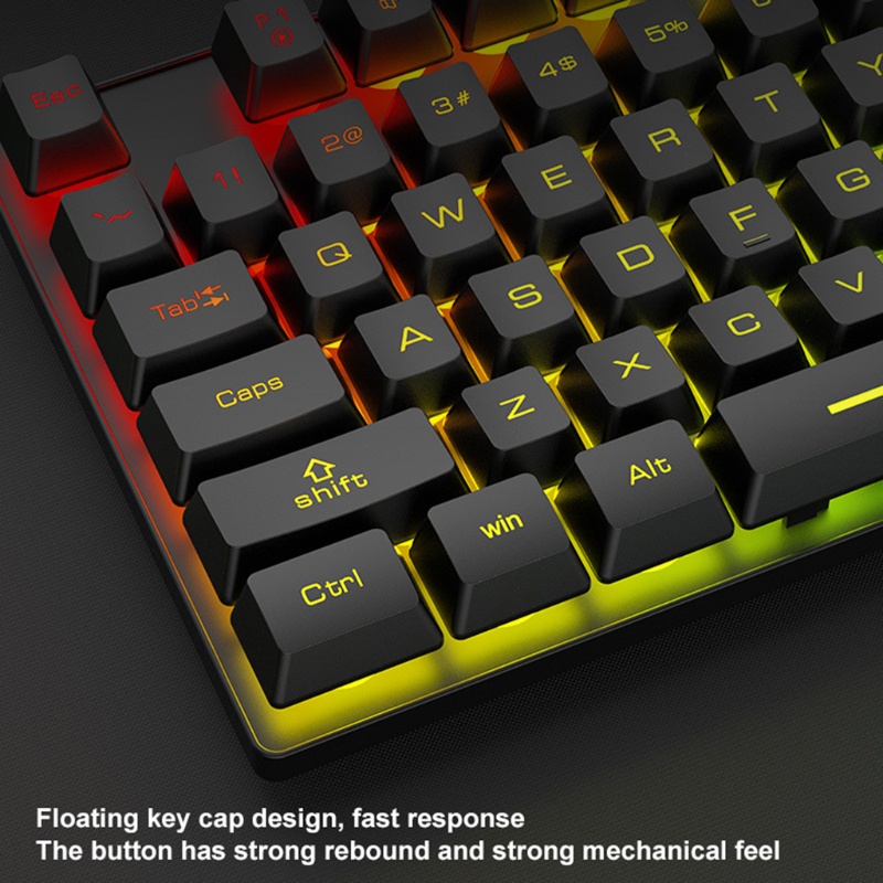 Bàn Phím RGB Có Dây Kết Nối USB Chuyên Dụng Cho Chơi Game Windows PC