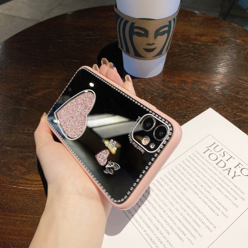 Ốp Điện Thoại Tráng Gương Hình Trái Tim Màu Kẹo Cho Oppo Reno Reno3 Pro Reno4 Pro Reno5 Pro Mi 11 Màu Sắc | BigBuy360 - bigbuy360.vn