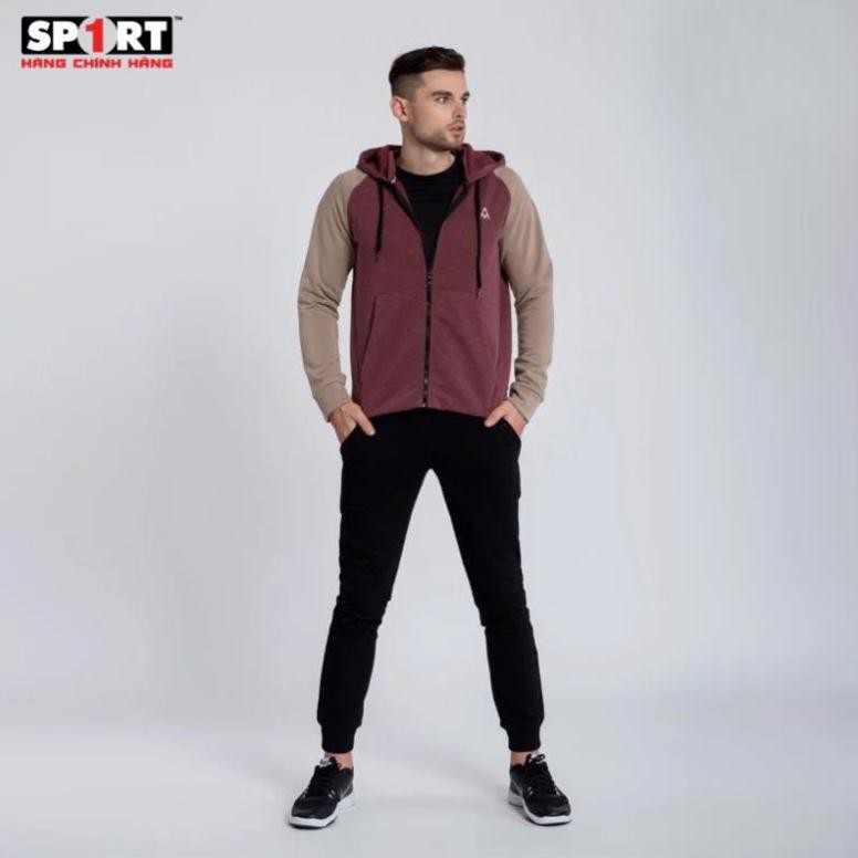 Hot (Bil fom) Áo khoác nỉ có mũ nam tay raclang đỏ pha vàng - SPORT1 [ HÀNG CHÍNH HÃNG ] ak34