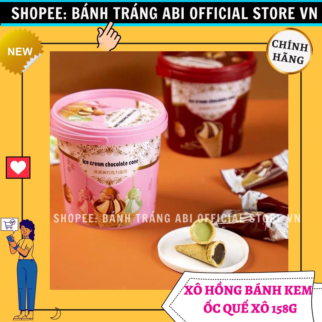 XÔ BÁNH KEM QUẾ HỒNG VÀ NÂU ĐỦ VỊ CỰC NGON XINH 168GRAM