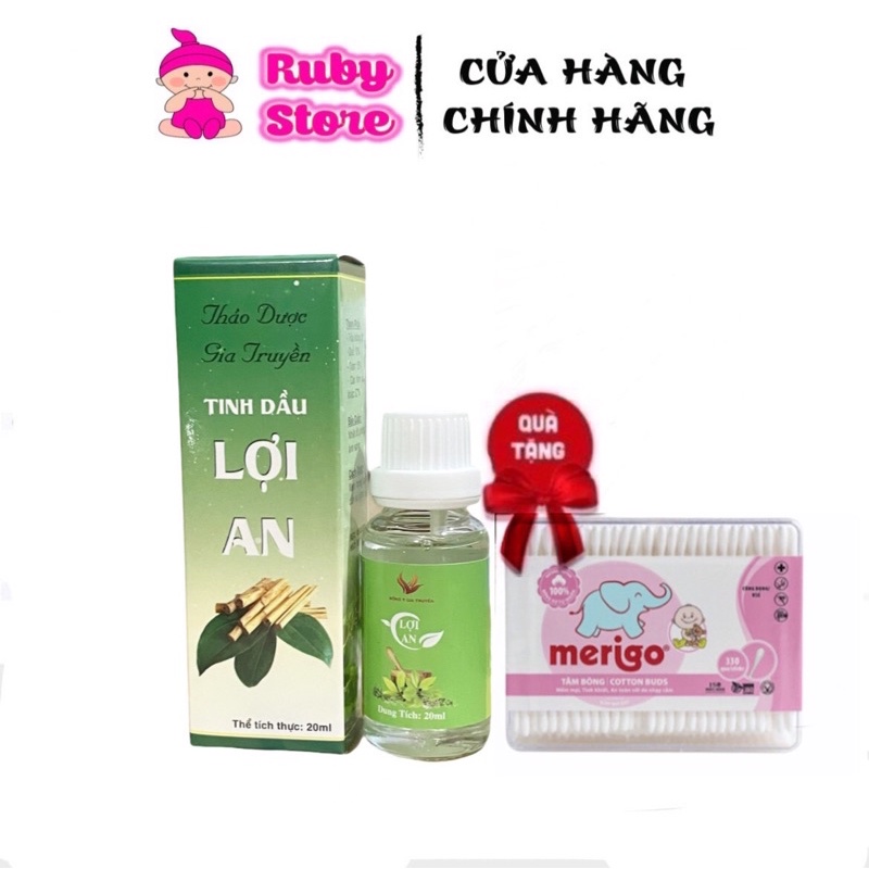 Tinh dầu Lợi An bôi hết ho, sổ mũi cho bé + tặng tăm bông