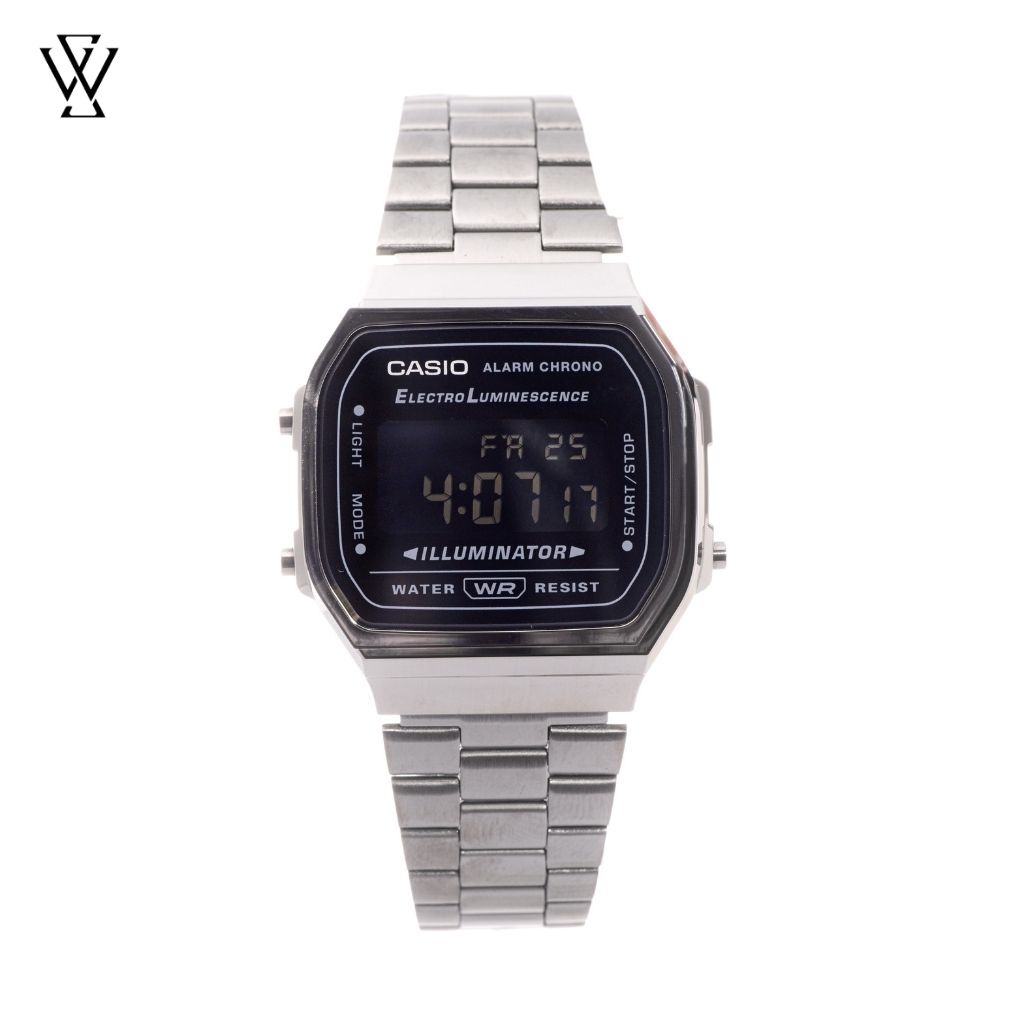 Đồng Hồ Điện Tử Nam Casio WATCHSTORE A168WGG-1BDF Thiết Kế Mặt Kính Nhựa 36.5mm, Vỏ Nhựa, Dây Kim Loại Bền Bỉ