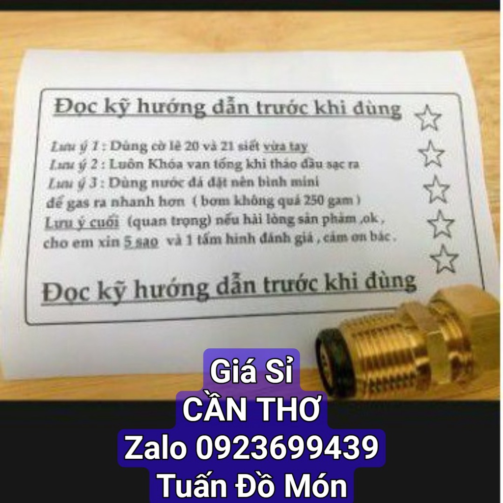 Đầu nối/gioăng/ti/nút/bơm/sạc sang chiết lon gas mini du lịch