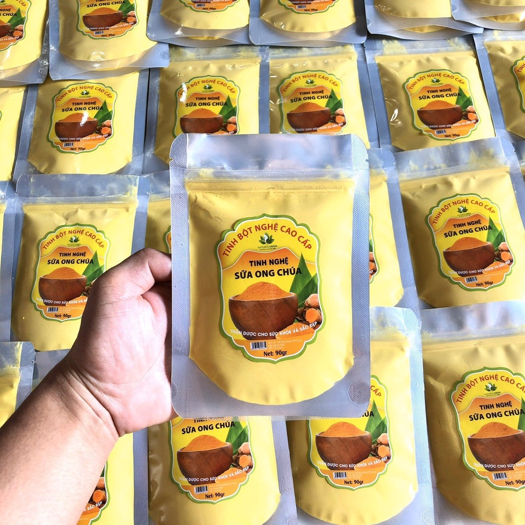 Tinh bột nghệ vàng nguyên chất cao cấp có tiêu chuẩn an toàn làm đẹp da, mờ thâm giảm mụn