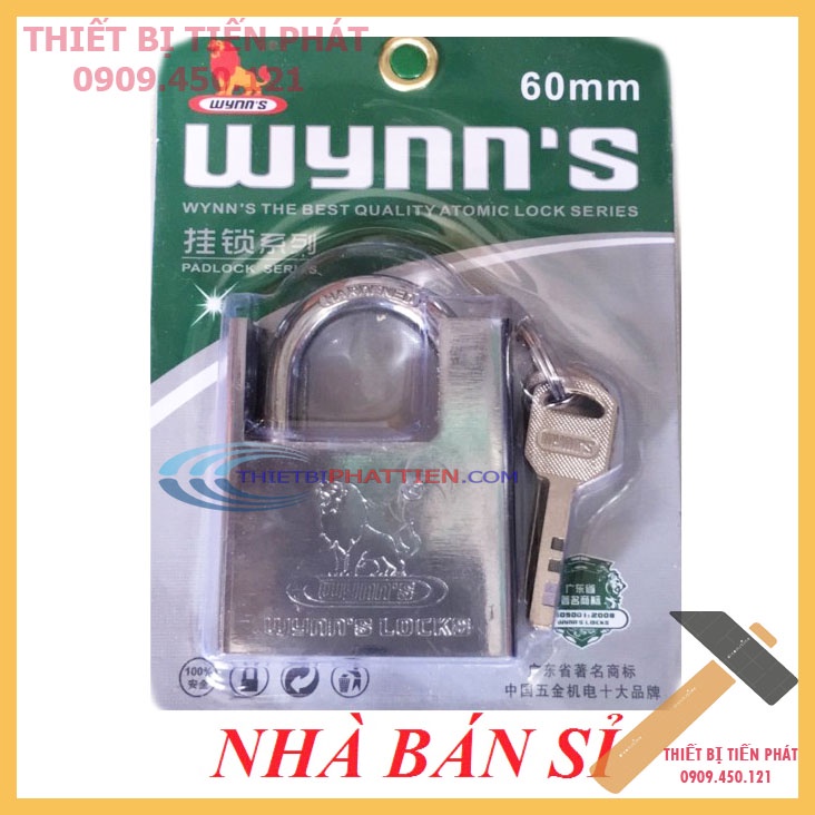 Ổ Khóa Cửa WYNN'S Chống Cắt 60mm Thép Không Gỉ Chống Trộm Cao Cấp (Chính Hãng)