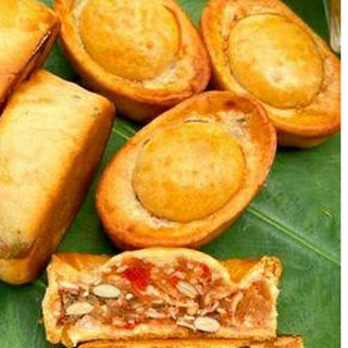 Bánh thỏi vàng thần tài hộp 6 bánh nhân bánh trung thu thập cẩm