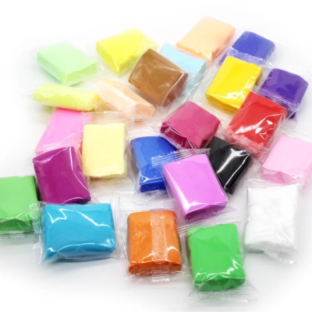 Combo đất sét tự khô Nhật 12 màu an toàn nặn hình cao cấp siêu nhẹ dành cho bé làm butter slime trang trí