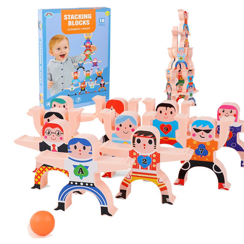 Đồ chơi trẻ em Jenga khối xây dựng Hercules giáo dục sớm máy tính để bàn Tương tác giữa cha mẹ và con cái cân bằ