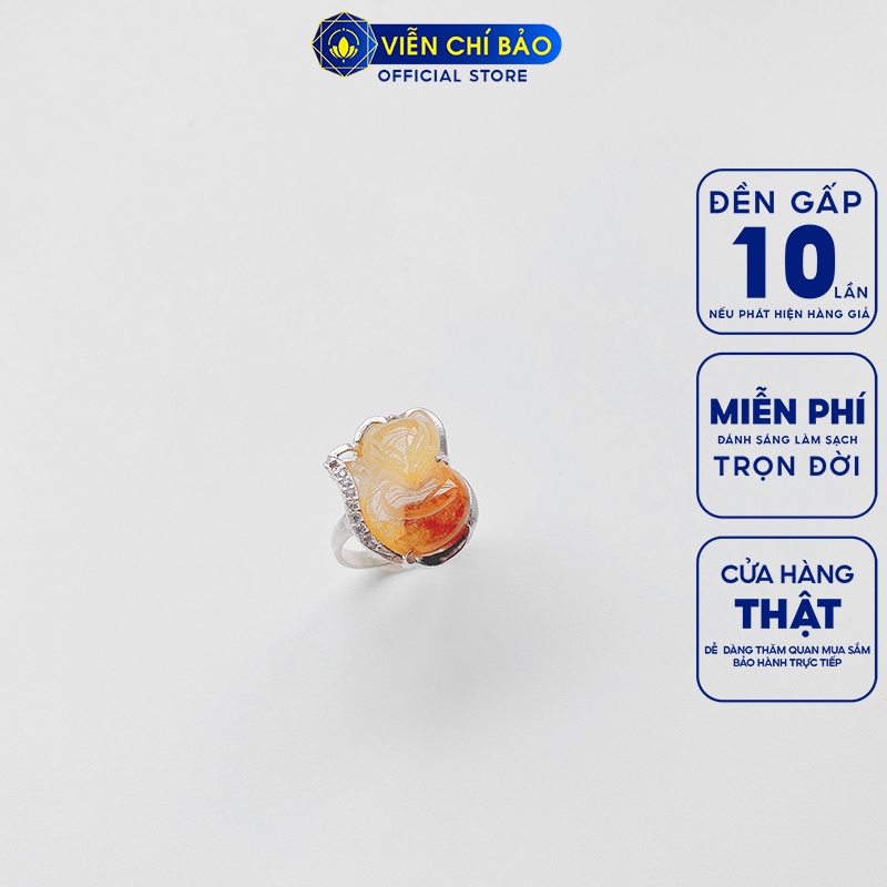 Nhẫn bạc nữ Thiên hồ tóc vàng bọc bạc chất liệu bạc 925 thời trang phụ kiện trang sức nữ Viễn Chí Bảo N400022