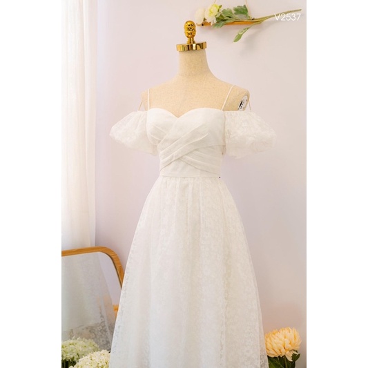 Đầm hoa ren cao cấp công chúa bồng bềnh VT79-0722