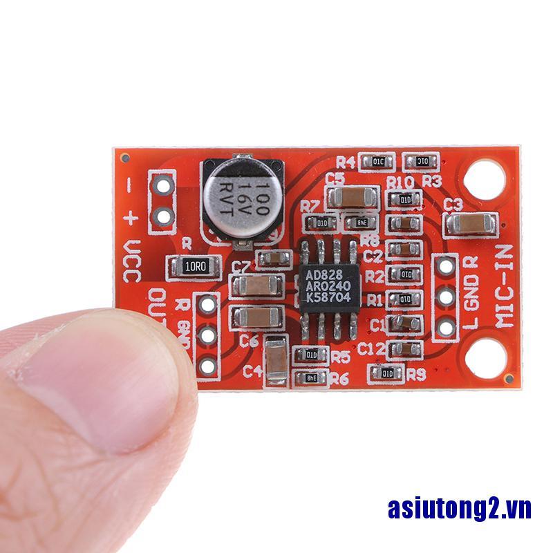 Bảng mạch khuếch đại âm thanh micro AD828 DC 3.7V-15V chất lượng