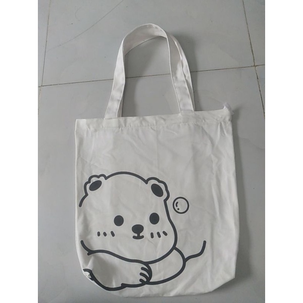 Túi đeo vai, vải canvas - CHÓ CUTE