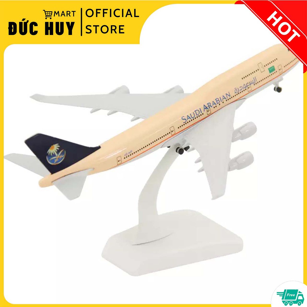 Mô Hình Máy Bay 20CM Boeing B747 Mô Hình Ả Rập SAUDI