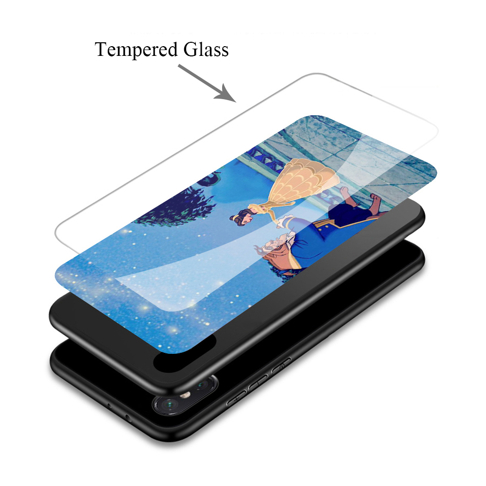 Q68 Beauty and the Beast  design Huawei Y6 Prime 2018 Y9 2019 Mate 20 Lite Pro Honor 8X 9 10 Lite Tempered Glass Soft Case | BigBuy360 - bigbuy360.vn
