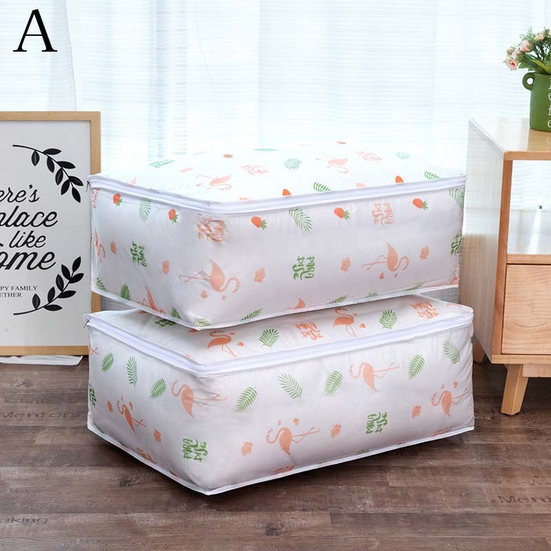 Túi Đựng Chăn Mền / Gối Hình Chim Hồng Hạc Tiện Dụng Cho Gia Đình