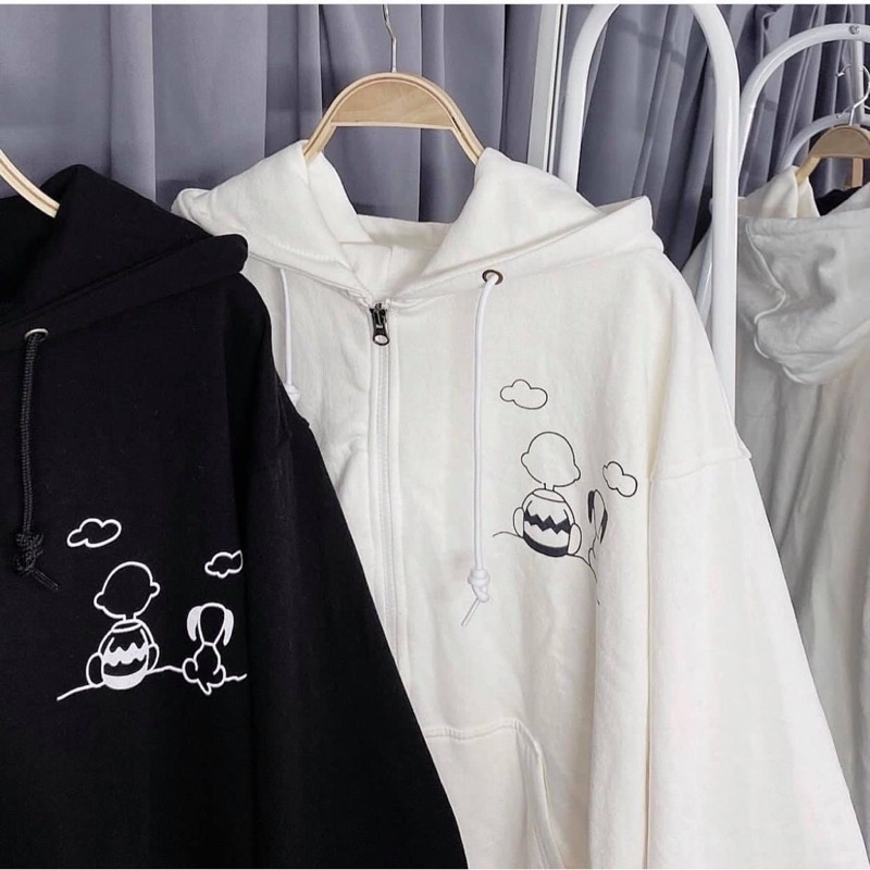 Áo khoác hoodie dây kéo Cậu bé và Cún,Oh No Ulzzang🌵Hodie nữ form rộng vải nỉ chất đẹp rẻ không xù lông BST thu đông | BigBuy360 - bigbuy360.vn
