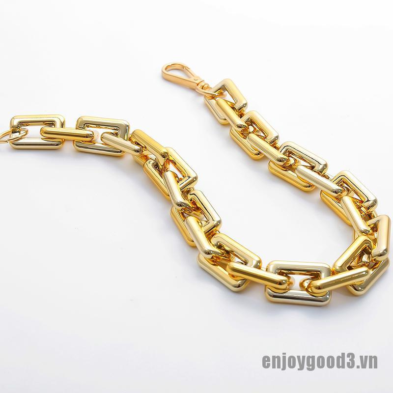 Dây Chuyền Đeo Sát Cổ Bản To Mặt Hình Chuỗi Xích Phong Cách Hip Hop Cho Nữ