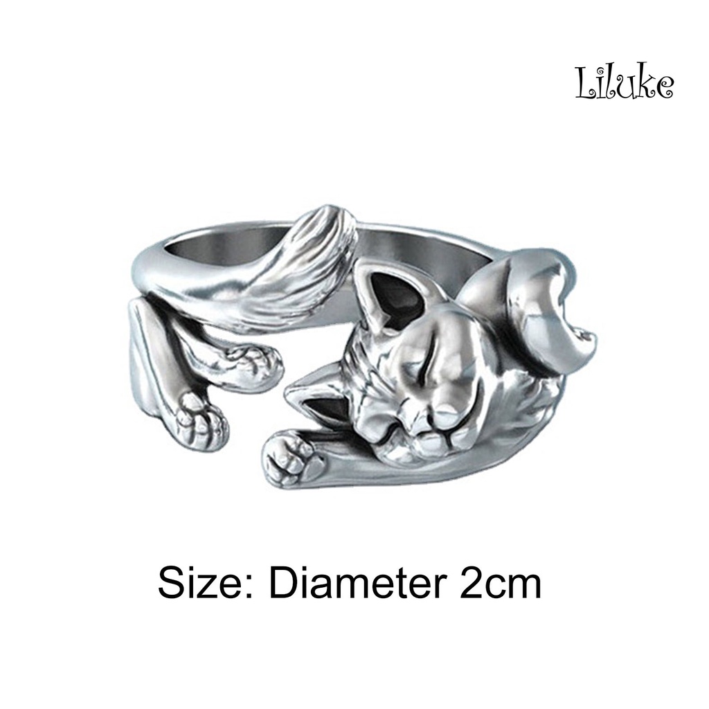 Nhẫn Cưới Hình Mèo LK-Cute Có Thể Điều Chỉnh Kích Cỡ