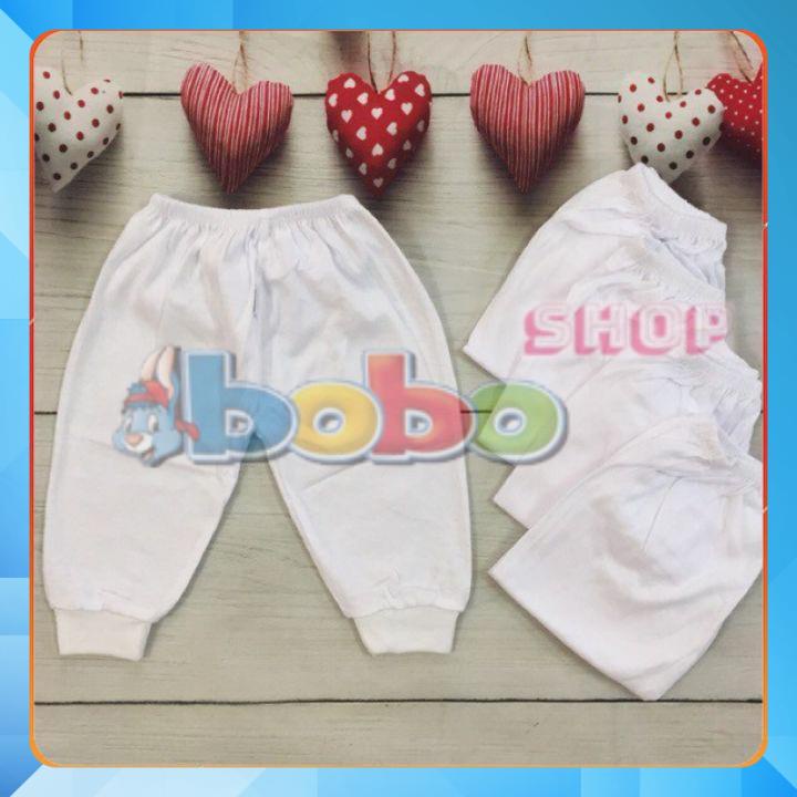 Set 5 Quần Dài Bo Trắng Bosinis Cho Bé