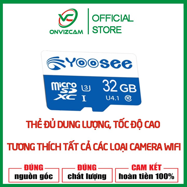 [ONVIZCAM BH 5 Năm] Thẻ nhớ MicroSD YOOSEE 32G dùng cho tất cả các loại camera