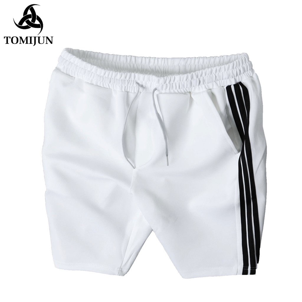 Quần short nam 3 sọc thể thao TOMIJUN Quần short unisex vải poly cao cấp mềm mịn, kiểu dáng năng động, trẻ trun - MQĐ3V