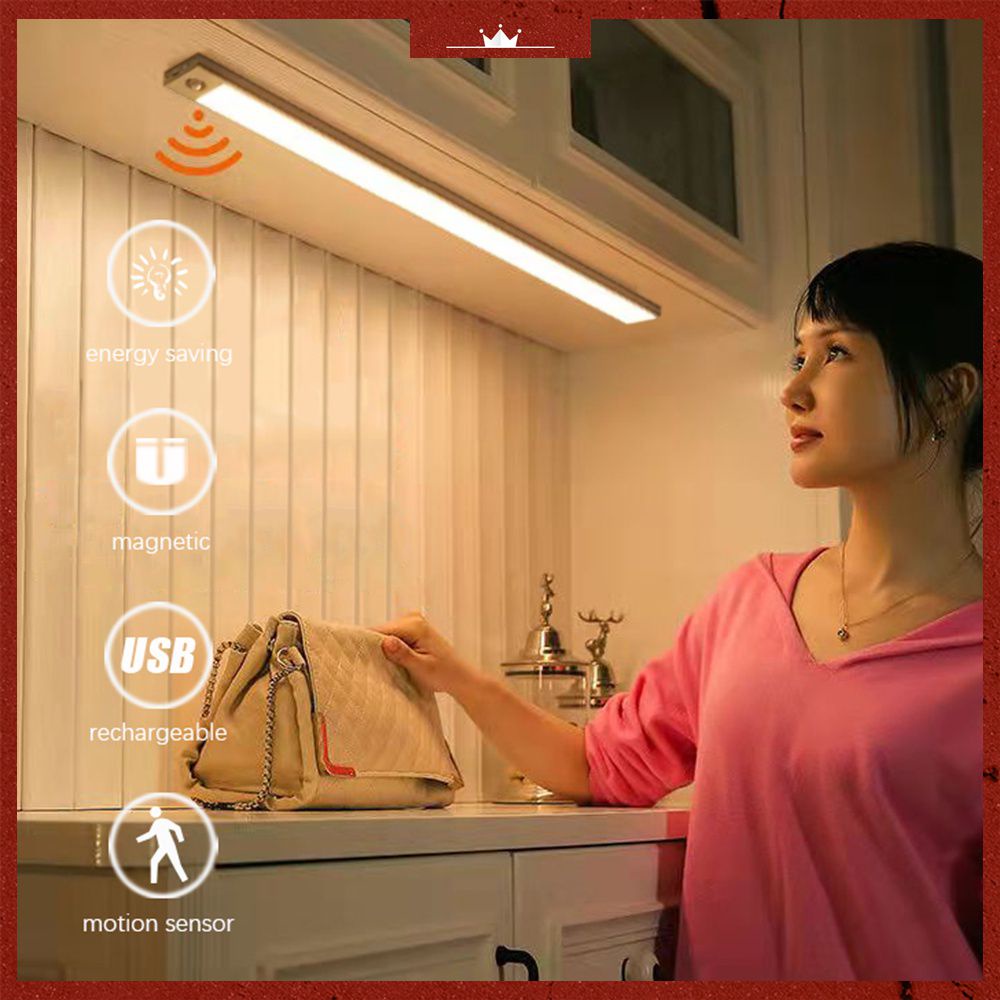 Đèn Led Không Dây Cảm Biến Chuyển Động Cơ Thể Sạc Usb Gắn Tủ Quần Áo / Phòng Ngủ / Nhà Bếp / Phòng Học