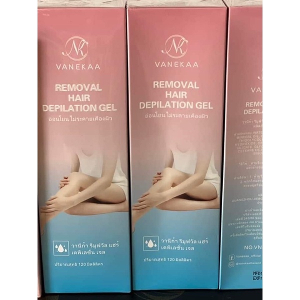 Kem Tẩy Lông Vanekaa Cho Da Nhạy Cảm Từ Thiên Nhiên Wax lông 120ml