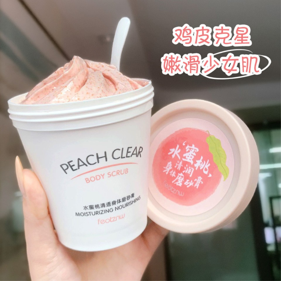 Kem tẩy tế bào chết đào niacinamide làm trắng da toàn thân 200g tiện lợi 74k