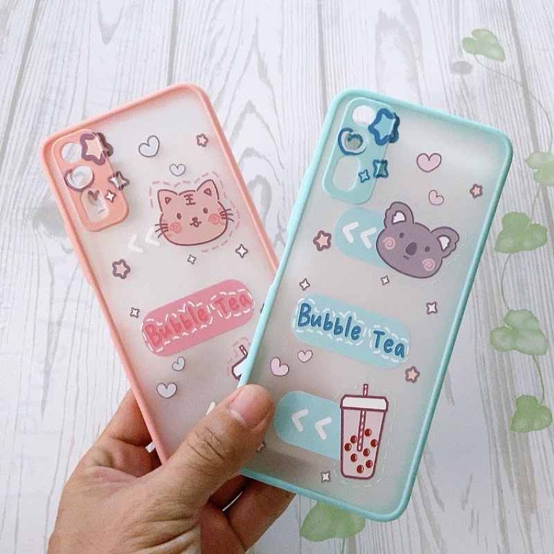 Ốp lưng nhám viền cao su non Vivo V/Vivo Y20/Y20S/Y12S /Y11/Y12/Y15/Y17/U10 cute