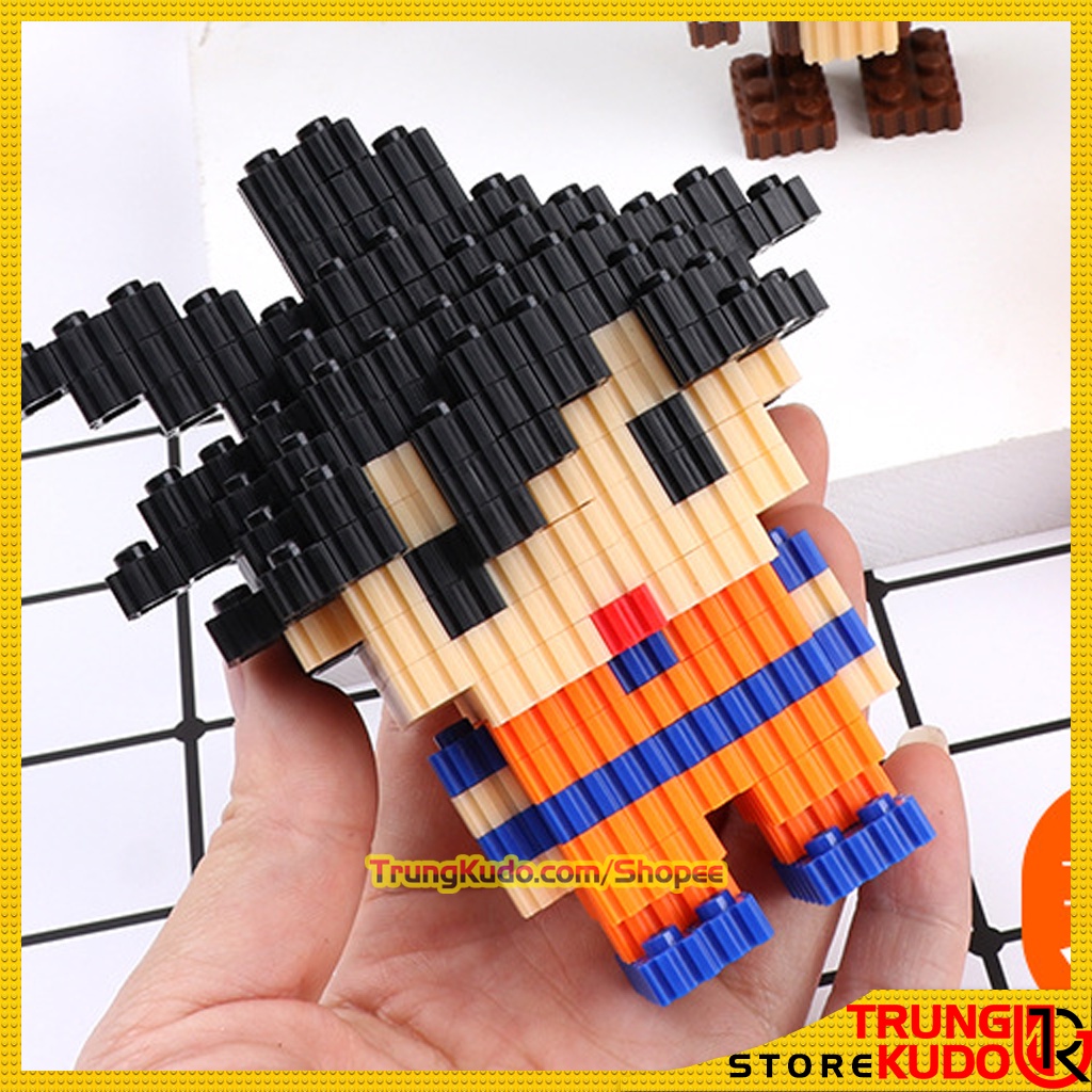 Mô hình Goku trong Dragon Ball -dạng Đồ chơi xếp hình Songoku làm quà tặng, đồ decor