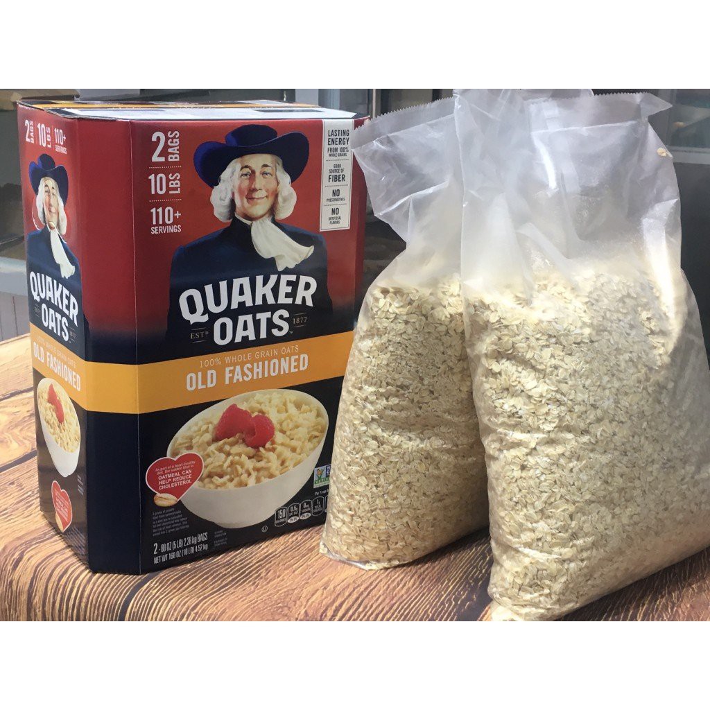 [ LẺ] 0,5KG - 1KG Yến mạch cán vỡ/cán dẹp Quaker Oats từ MỸ