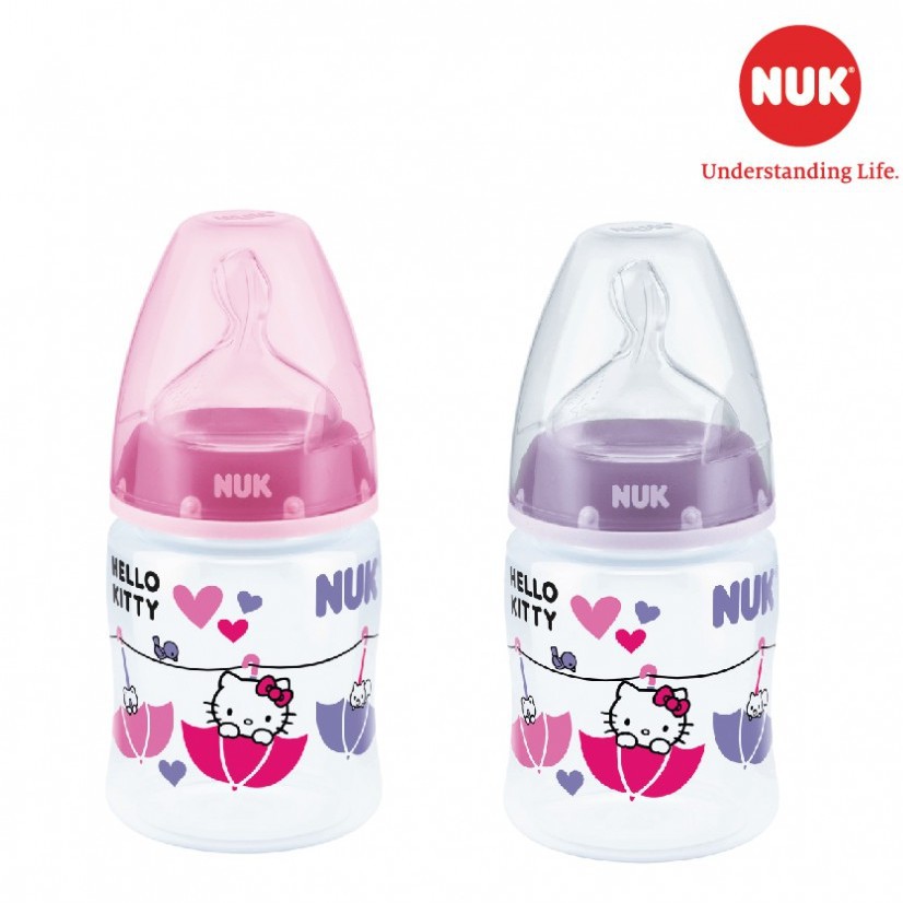 (Chính hãng) Bình sữa NUK Hello Kitty Premium choice+ nhựa PP 150ml 300ml