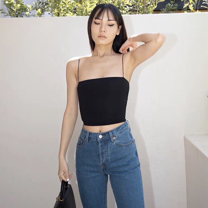 Áo 2 dây 2 lớp - croptop