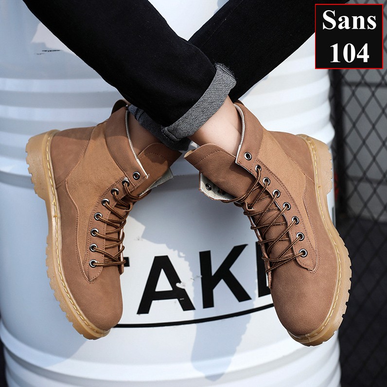 Giày Cao Cổ Nam Giày Boot Nam Sans104 Sans Shop | BigBuy360 - bigbuy360.vn