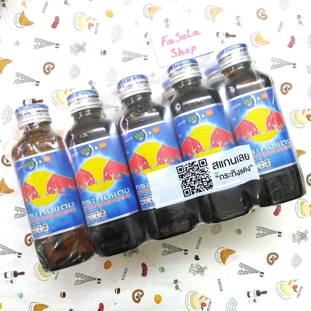 Nước uống tăng lực BÒ HÚC RED BULL Thái Lan KRATINGDAENG 150ml bò cụng chai thủy tinh