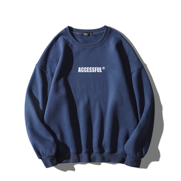 Áo SWEATER Nỉ Cổ Tròn Phối Chữ ACCESSFUL Thời Thượng, Nỉ Ngoại Siêu Dày Mịn Thiết Kế Trẻ Trung Năng Động Mã GAREM