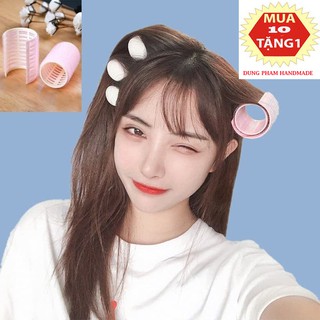 [ 3 màu -  3 size ] Lô uốn tóc xoăn không nhiệt tự dính  2 lớp có chụp đỡ giữ tóc
