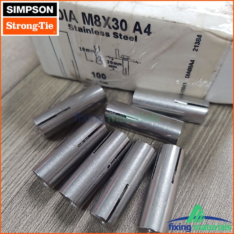 Tắc kê đạn hãng SIMPSON (Mỹ) các size M6-8-10-16-20, mạ kẽm và inox, Hàng tồn kho thanh lý