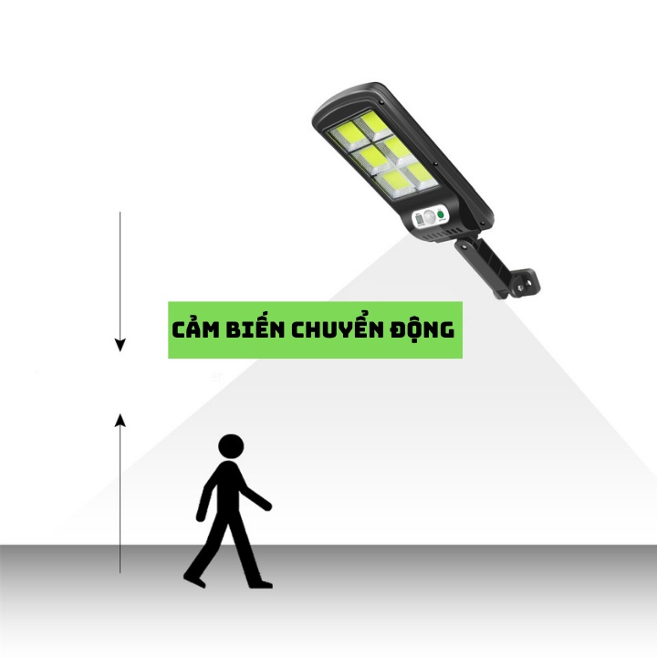 Đèn Năng Lượng Mặt Trời Cảm Biến Thông Minh Có Điều Khiển 120 Led 6 Cob Dùng Cho Sân Vườn