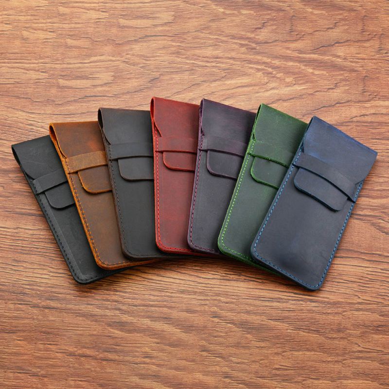 Vỏ Da Đựng Bút Chì Phong Cách Retro