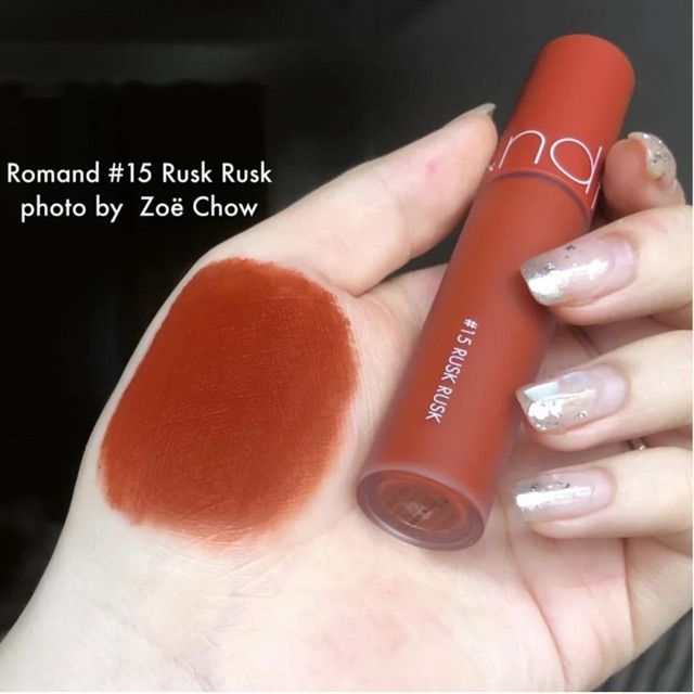 Son kem lì Romand Zero Velvet Tint màu Rusk Rusk