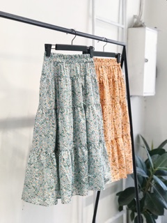 AfterBefore | Váy Maxi Xoè Tầng Nhiều Màu