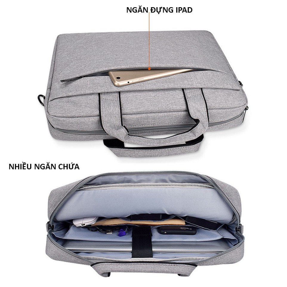 NDA Cặp đựng laptop Laptop, túi chống sốc Macbook nhiều ngăn, chống nước, có tay xách và quai mang 15.6, 14.1,13.3 inch  | BigBuy360 - bigbuy360.vn
