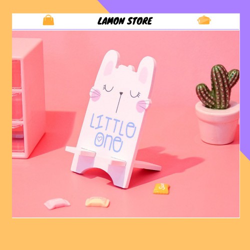 Giá đỡ điện thoại hình động vật [⚡SIÊU CUTE ⚡] lắp ghép bằng gỗ 88228 Lamon Store