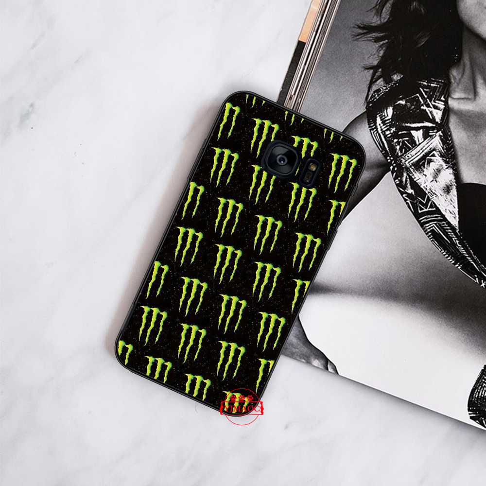 Ốp điện thoại mềm hình monster energy cho Samsung S7 Edge S8 S9 S10 Plus Plus S10E 44AS