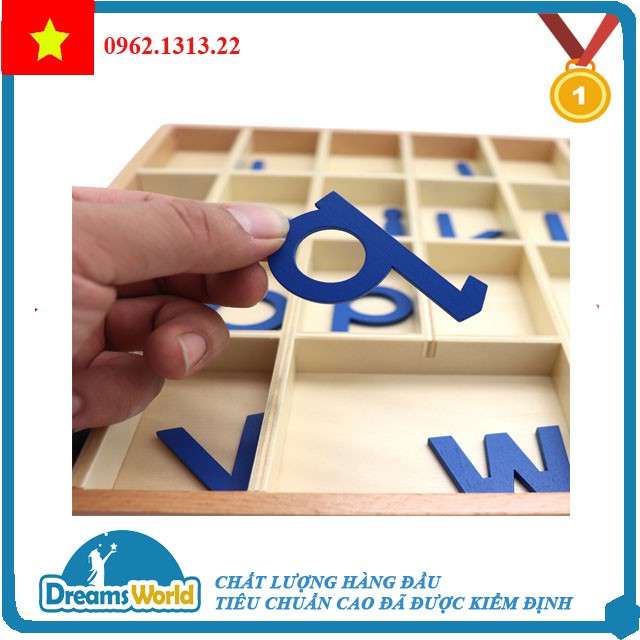 Montessori - Bảng chữ cái di chuyển lớn D Nealian