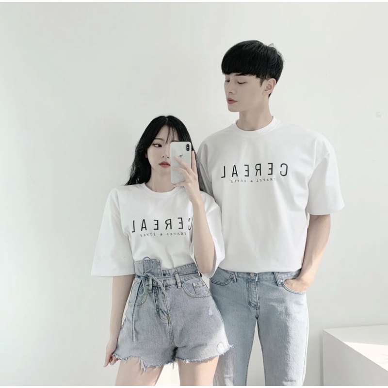 Áo phông đôi cotton 100% CREAL NEOCOUPLE